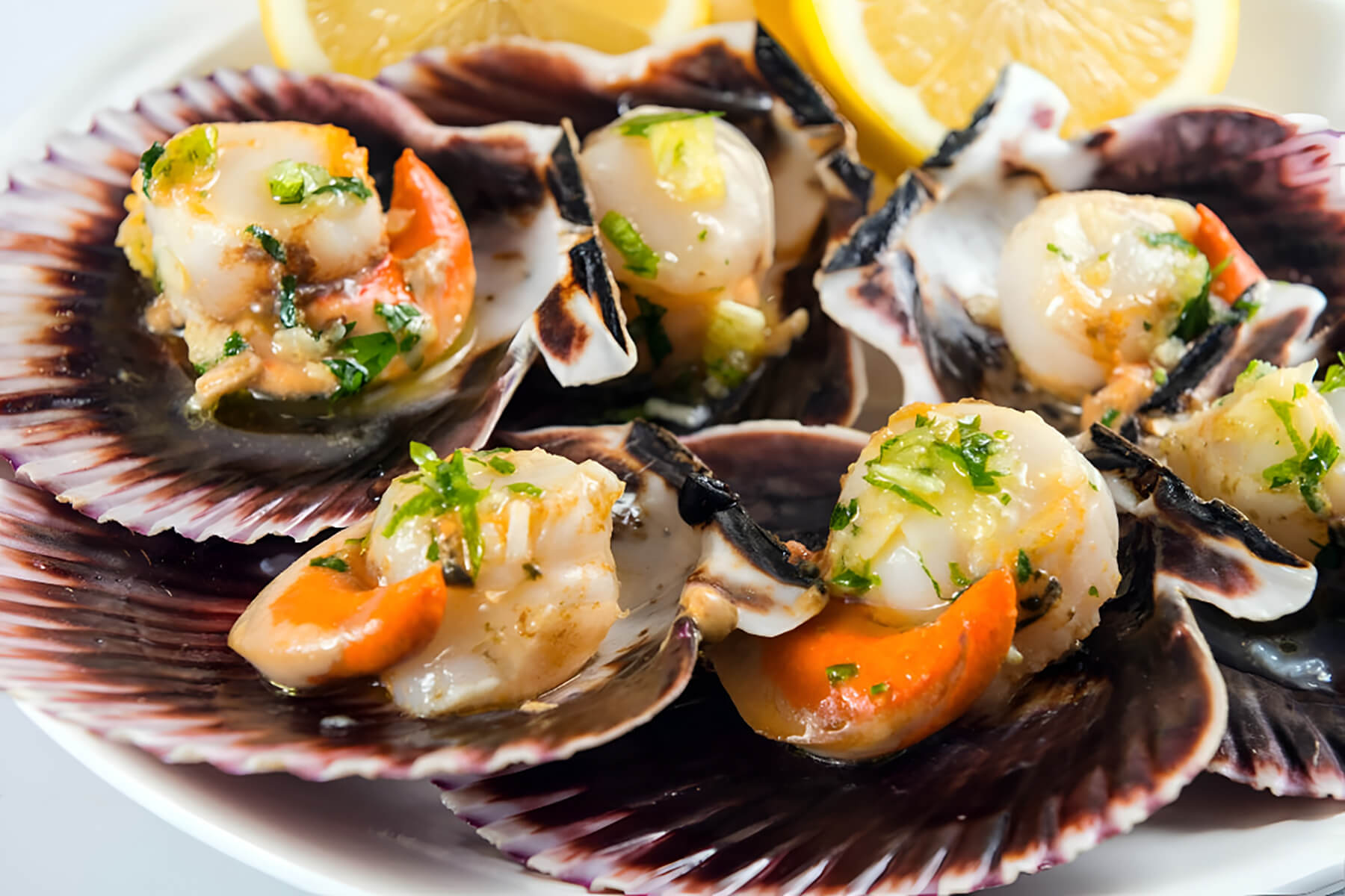 ホタテ貝の鉄板焼き